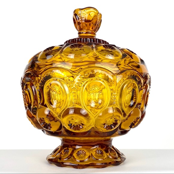 LE Smith Other - Vintage Moon Stars Amber Compote LE Smith